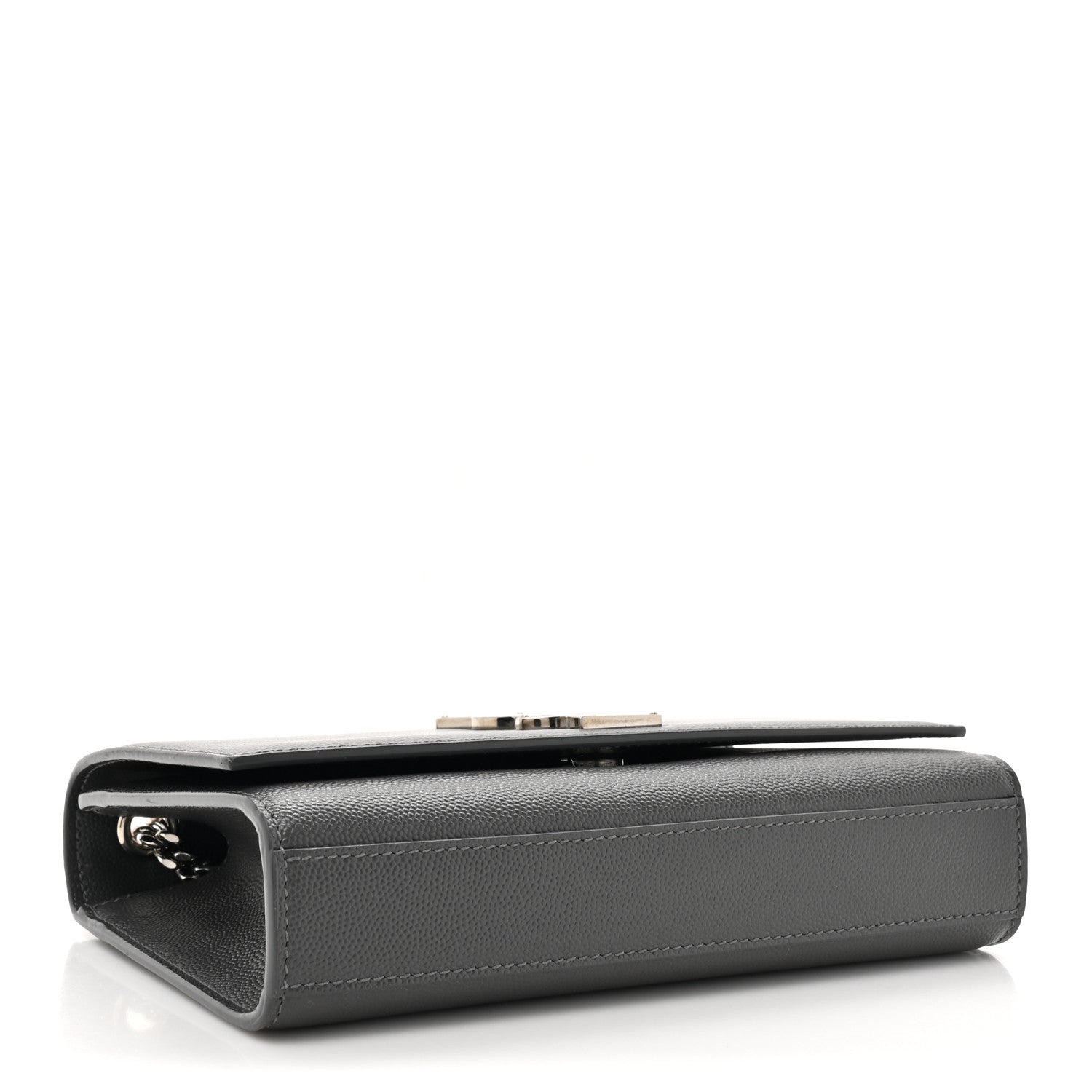 Saint Laurent Grain De Poudre Medium Classic Monogram Kate Satchel Earth Grey 4 of 15