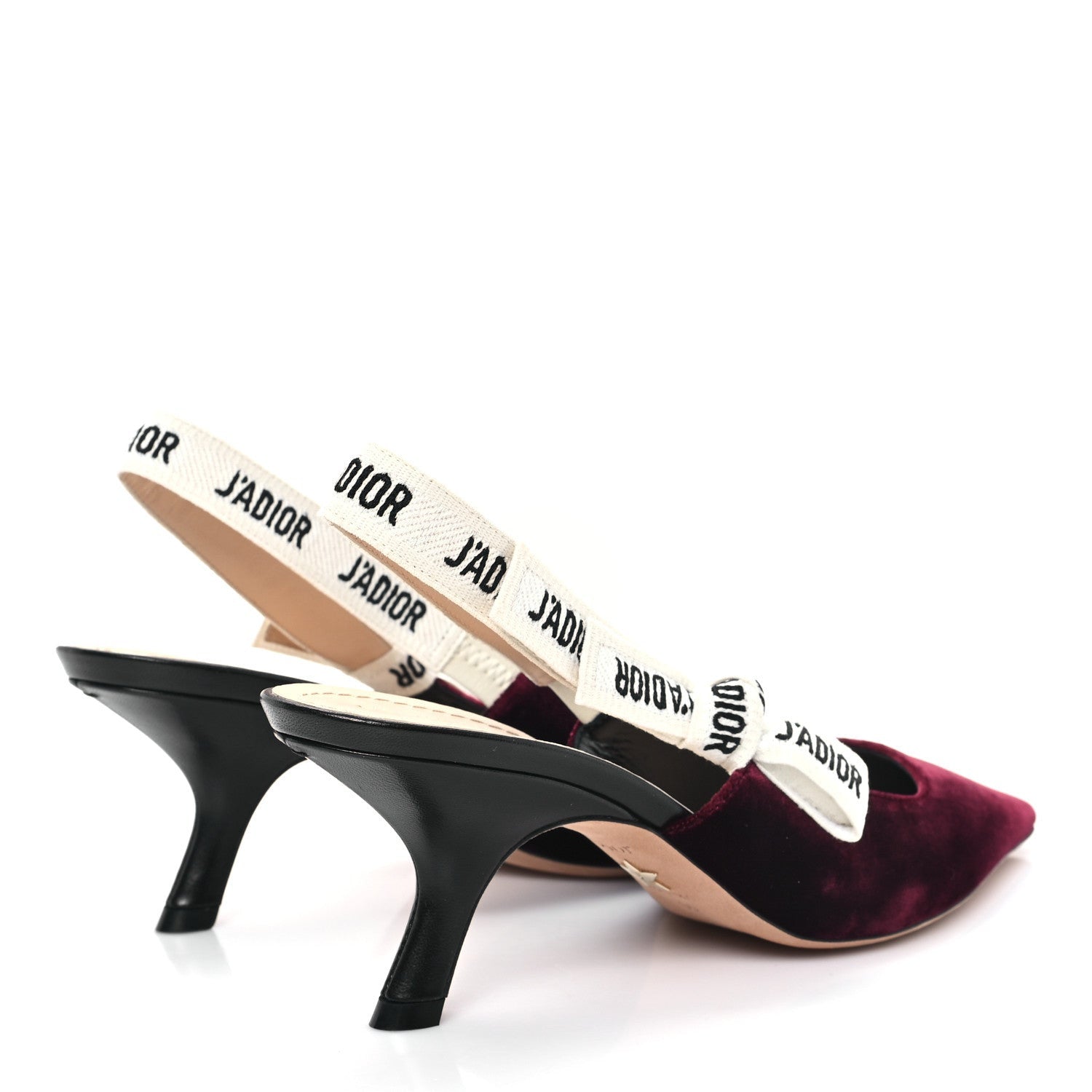 Christian Dior Velvet Ribbon J'Adior Slingback 65mm Pumps 39 Deep Amaranth 5 of 7
