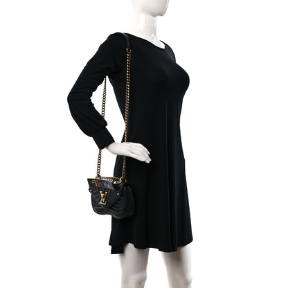 Louis Vuitton Calfskin New Wave Chain MM Black 2 of 16