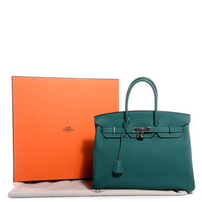 Hermes Togo Birkin 35 Malachite 13 of 28