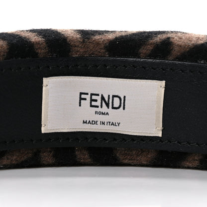 Fendi Wool Cashmere FF Logo Headband Tobacco 3 of 7