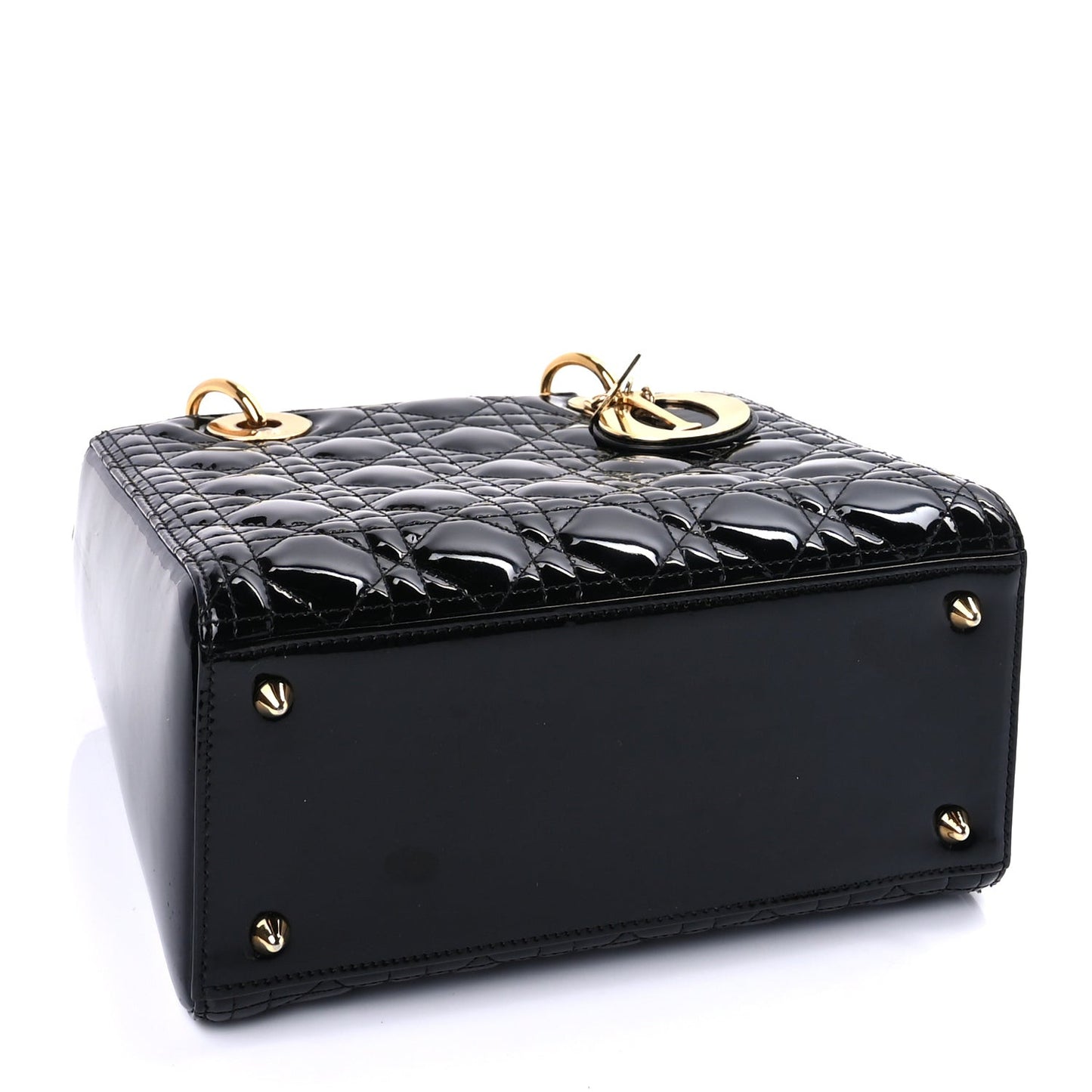 Patent Cannage Medium Lady Dior Black