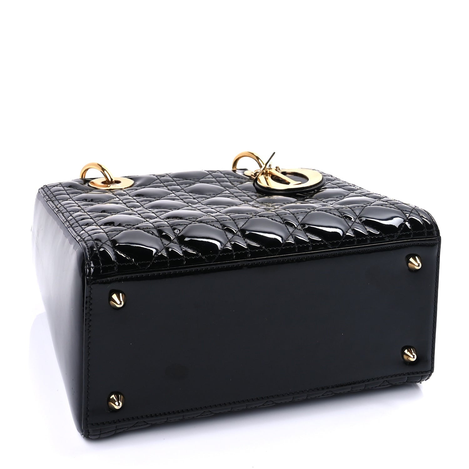 Christian Dior Patent Cannage Medium Lady Dior Black 3 of 8