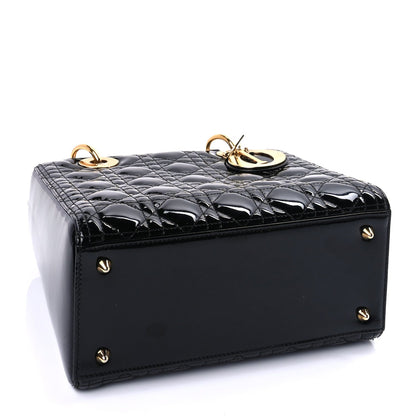Christian Dior Patent Cannage Medium Lady Dior Black 3 of 8