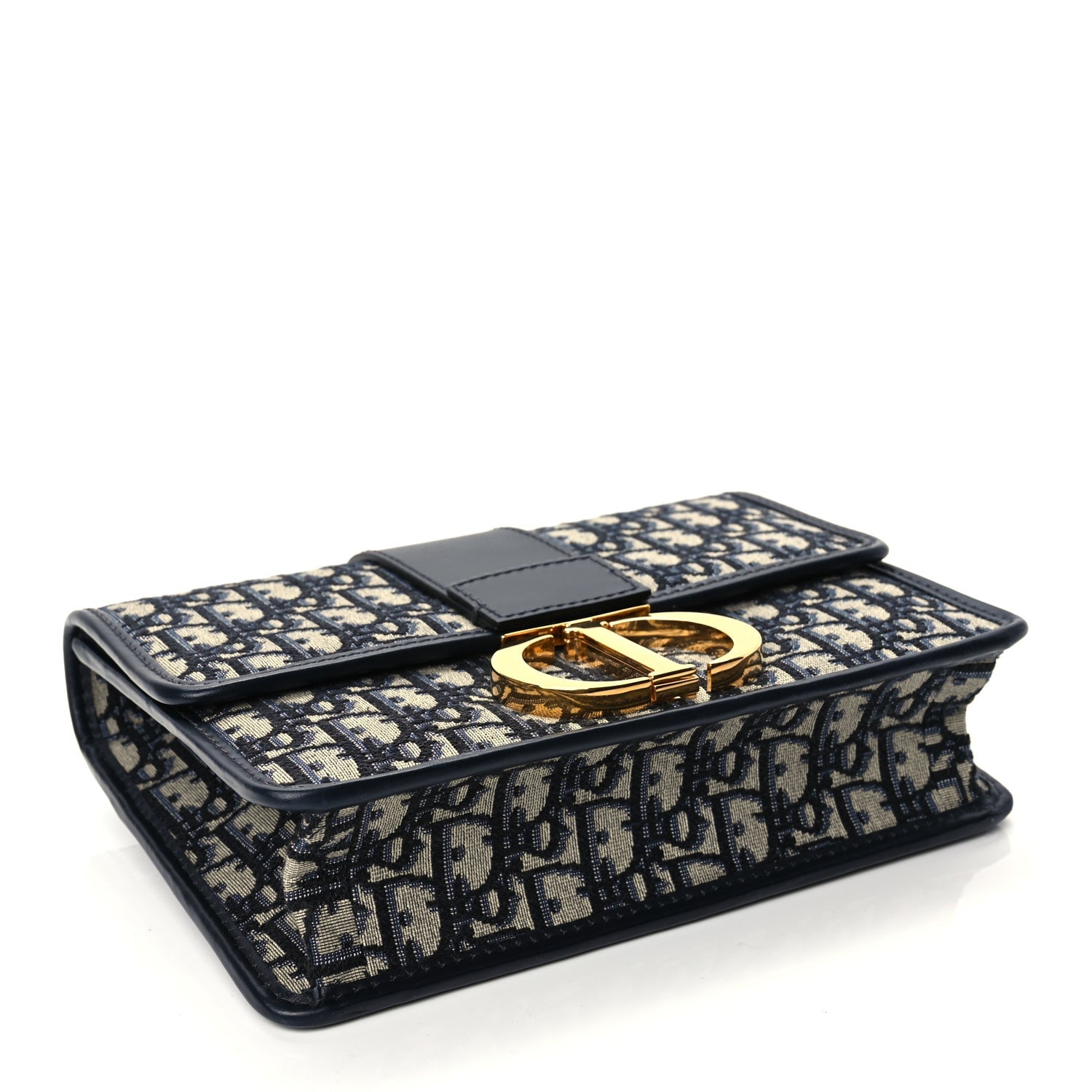 Christian Dior Oblique 30 Montaigne Flap Bag Blue 3 of 9