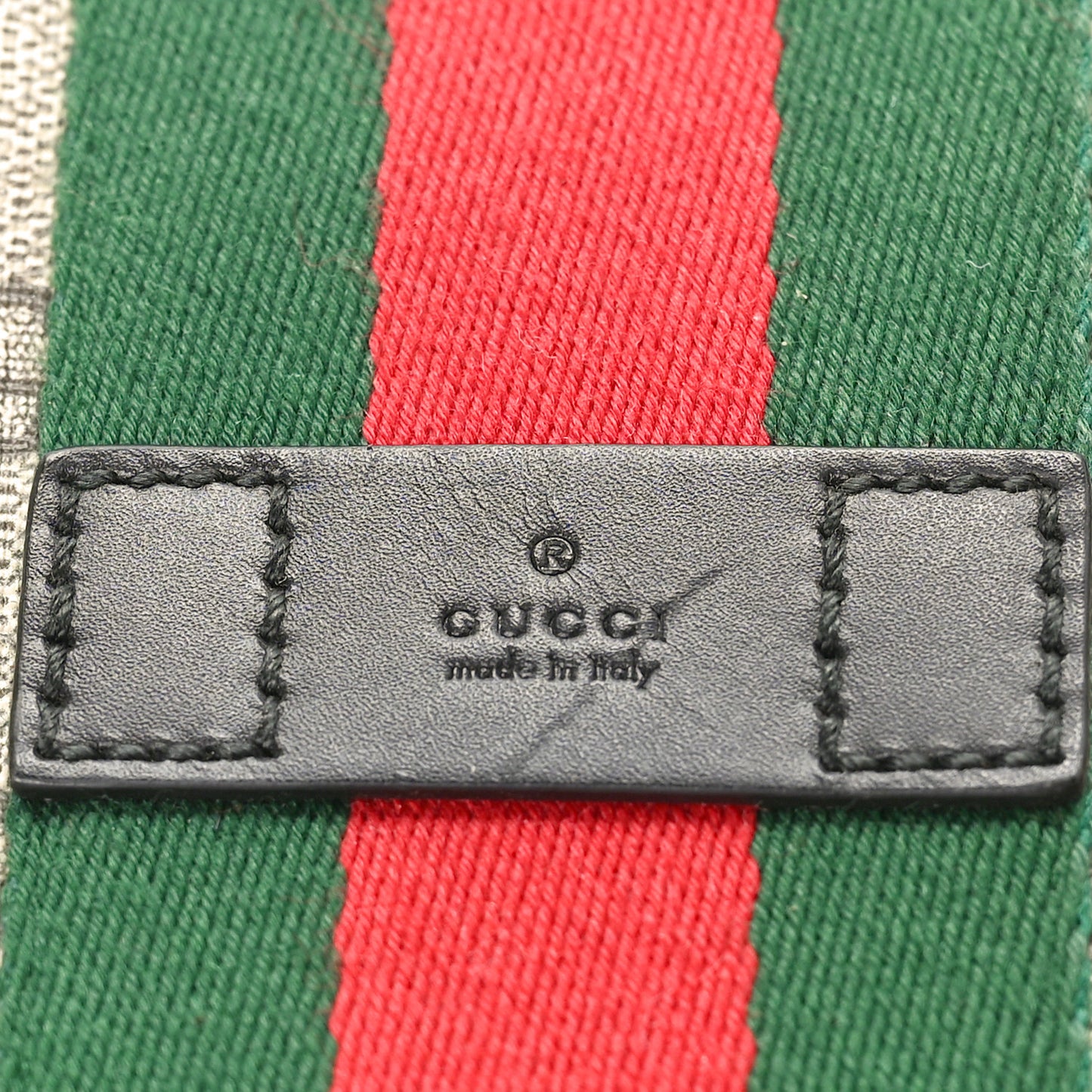 GG Supreme Monogram Web Messenger Bag Black