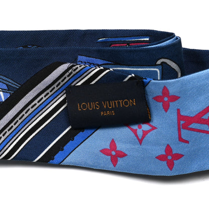 Louis Vuitton Silk Monogram Essentials LV BB Bandeau Blue 6 of 6