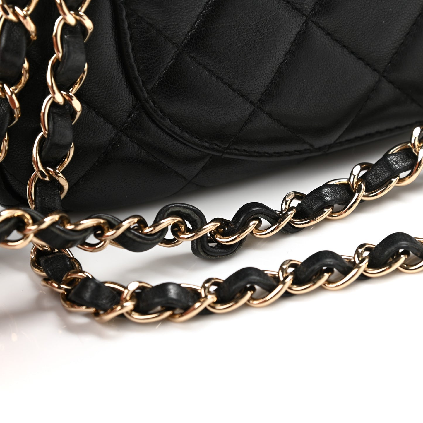 Lambskin Quilted Camera Bag Black