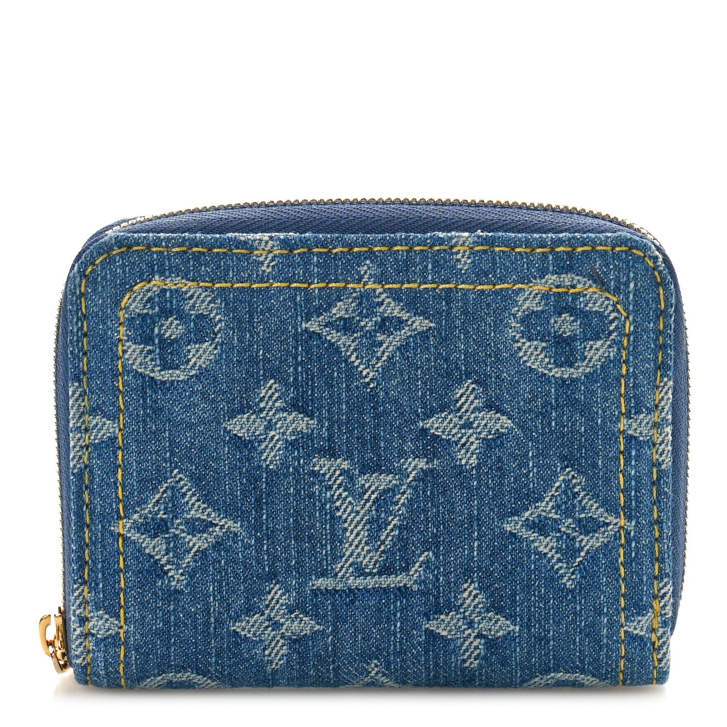 Louis Vuitton Denim Monogram New LV Remix Lou Wallet Blue 1 of 7