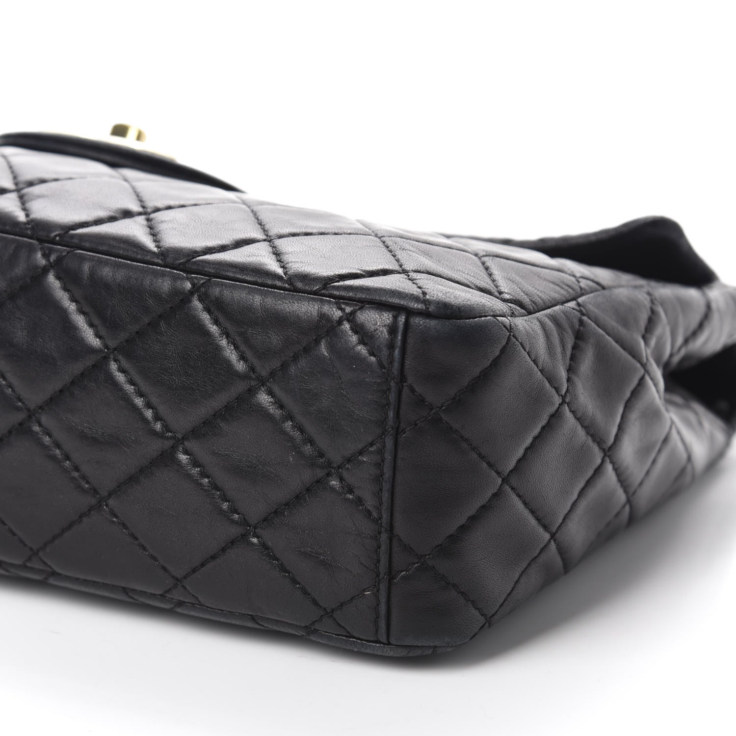 Chanel Washed Lambskin Quilted Maxi Single Flap Black 7 of 15