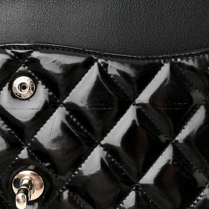 Chanel Patent Quilted Jumbo Double Flap Black 12 of 18