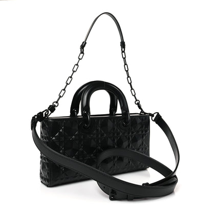 Christian Dior Calfskin Cannage Diamond Medium Lady D-Joy Black 3 of 8