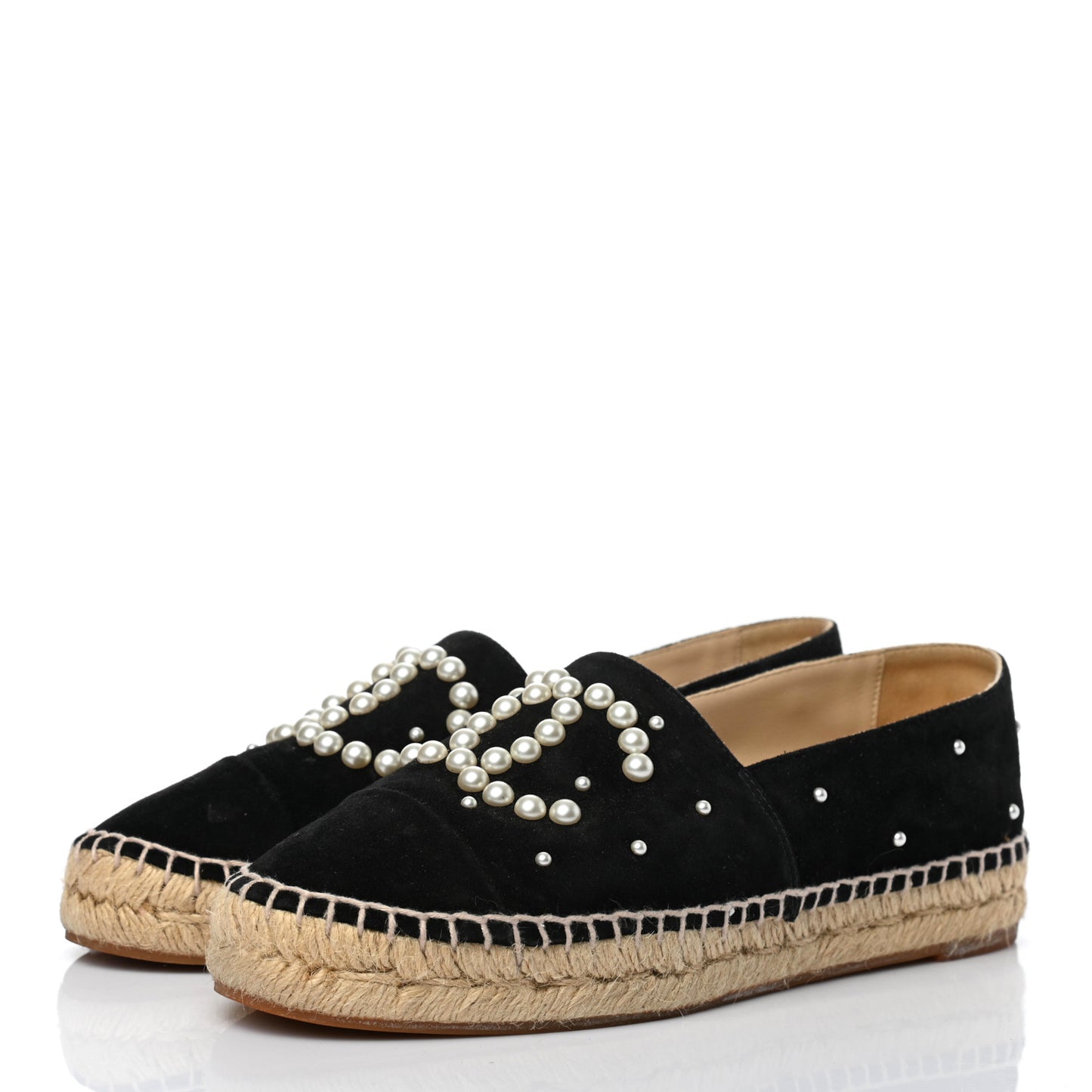 Suede Pearl CC Espadrilles 37 Black