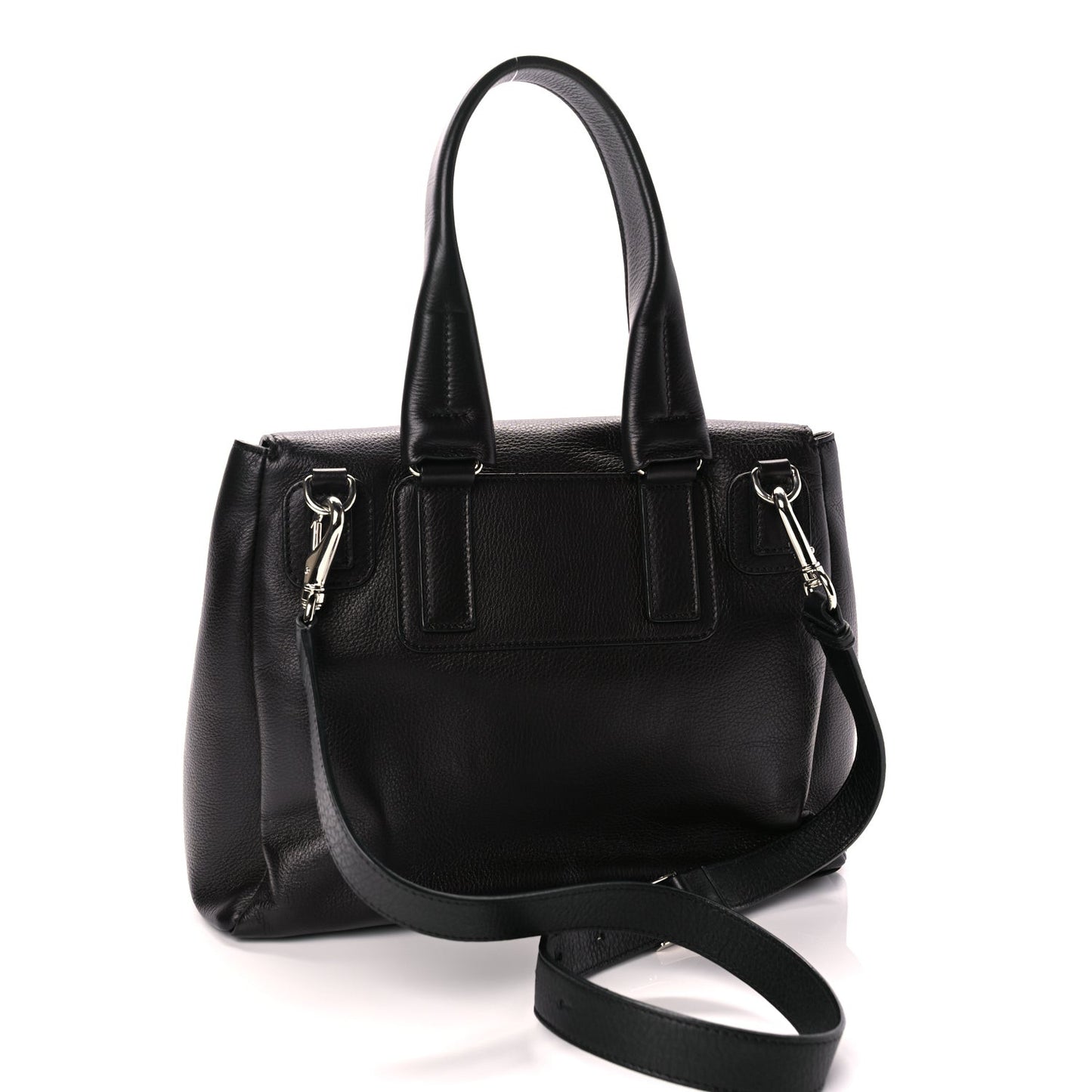 Calfskin Small Pandora Pure Flap Bag Black