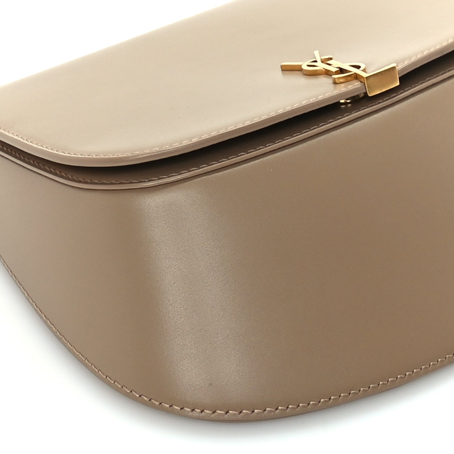 Saint Laurent Box Calfskin Voltaire Top Handle Bag Dark Toffee 7 of 8