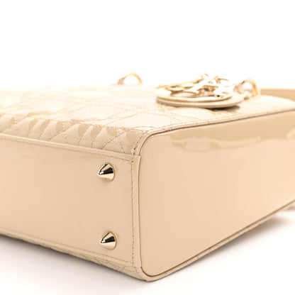 Christian Dior Patent Cannage Small Lady Dior Beige 9 of 10