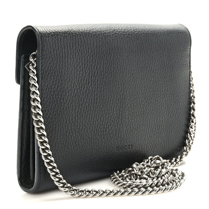 Gucci Calfskin Mini Dionysus Chain Wallet Black 3 of 10