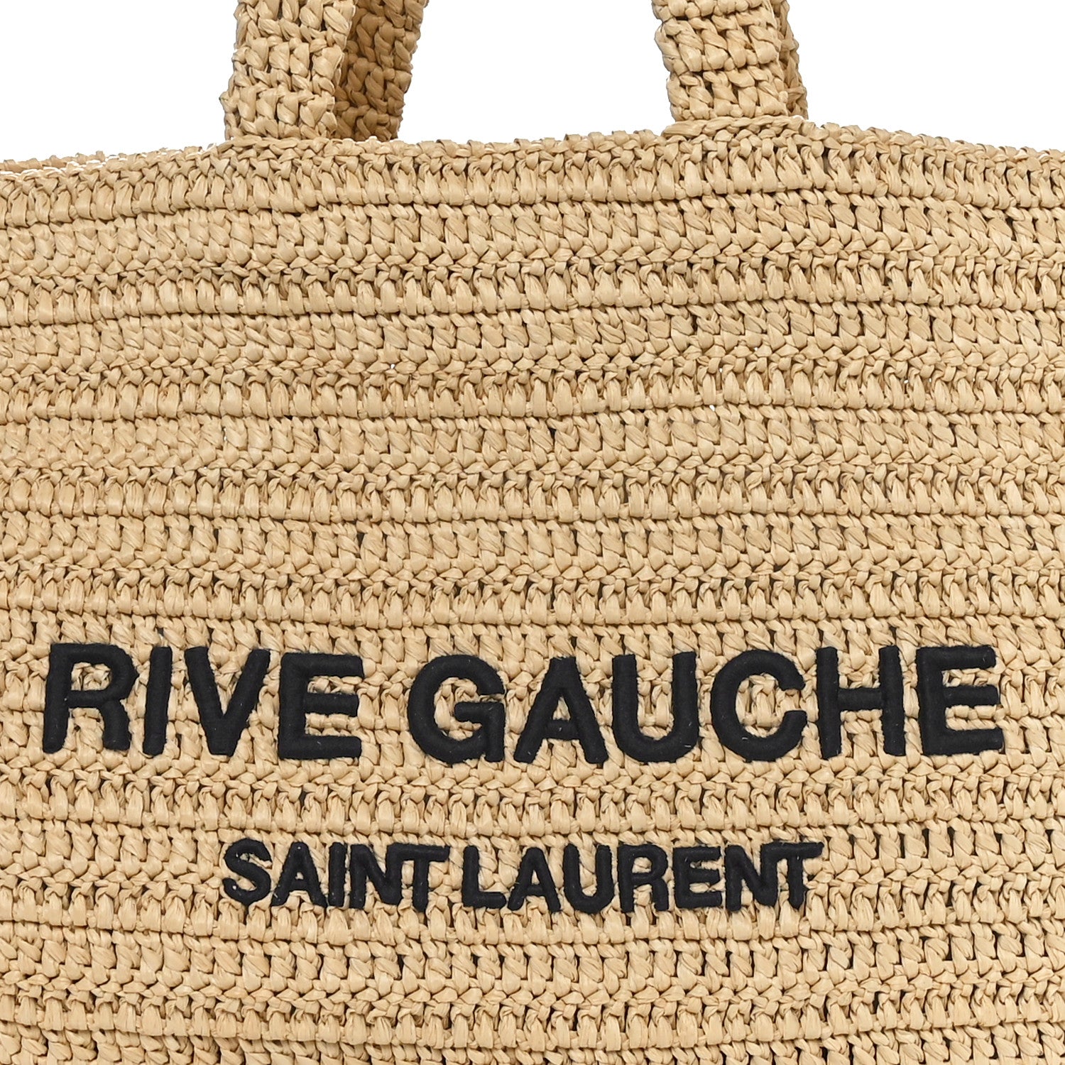 Saint Laurent Raffia Rive Gauche Tote Natural 8 of 10