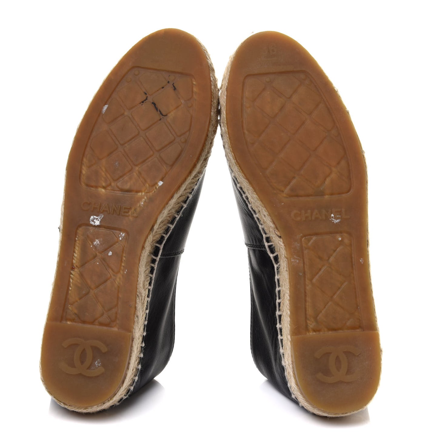 Lambskin CC Espadrilles 36 Black