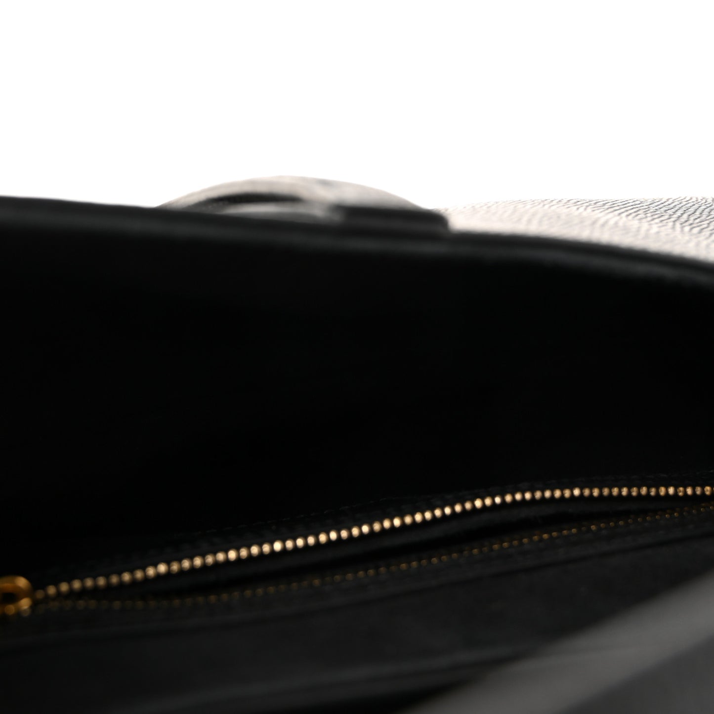 Grained Calfskin Saddle Bag Black