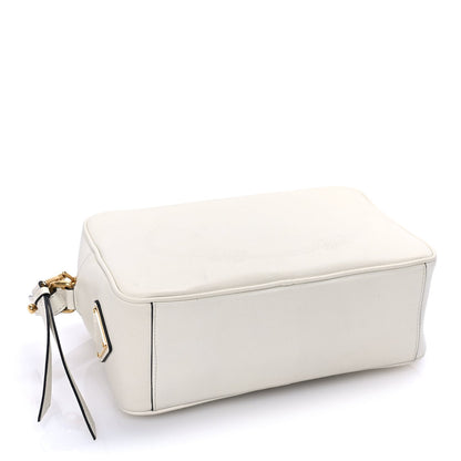 Prada Glace Calfskin Embossed Logo Crossbody White 3 of 7
