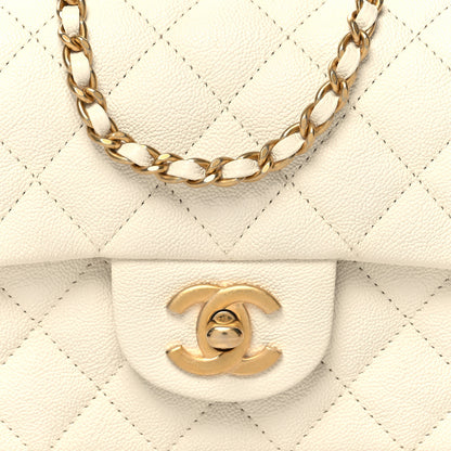 Chanel Caviar Quilted Mini Top Handle Rectangular Flap White 8 of 11