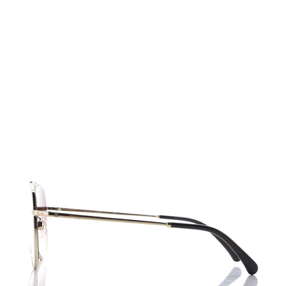 Chanel Aviator Metallic Pilot Sunglasses 4231 Gold 3 of 9