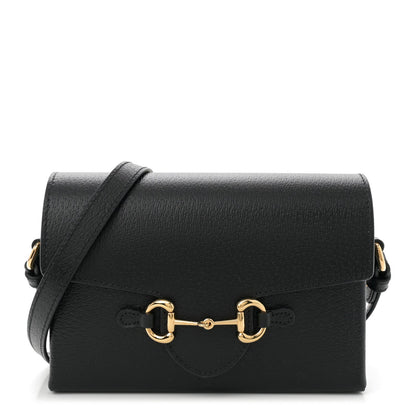 Gucci Calfskin Horsebit 1955 Shoulder Bag Black 1 of 7