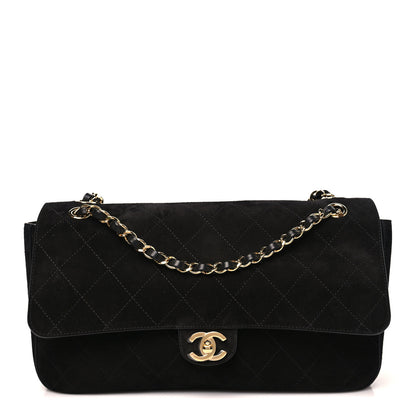 Chanel Suede Calfskin Small Maxi Flap  Black 1 of 11