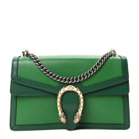 Gucci Azalea Calfskin Enamel Small Dionysus Shoulder Bag New Shamarock Emerald Off White 1 of 1