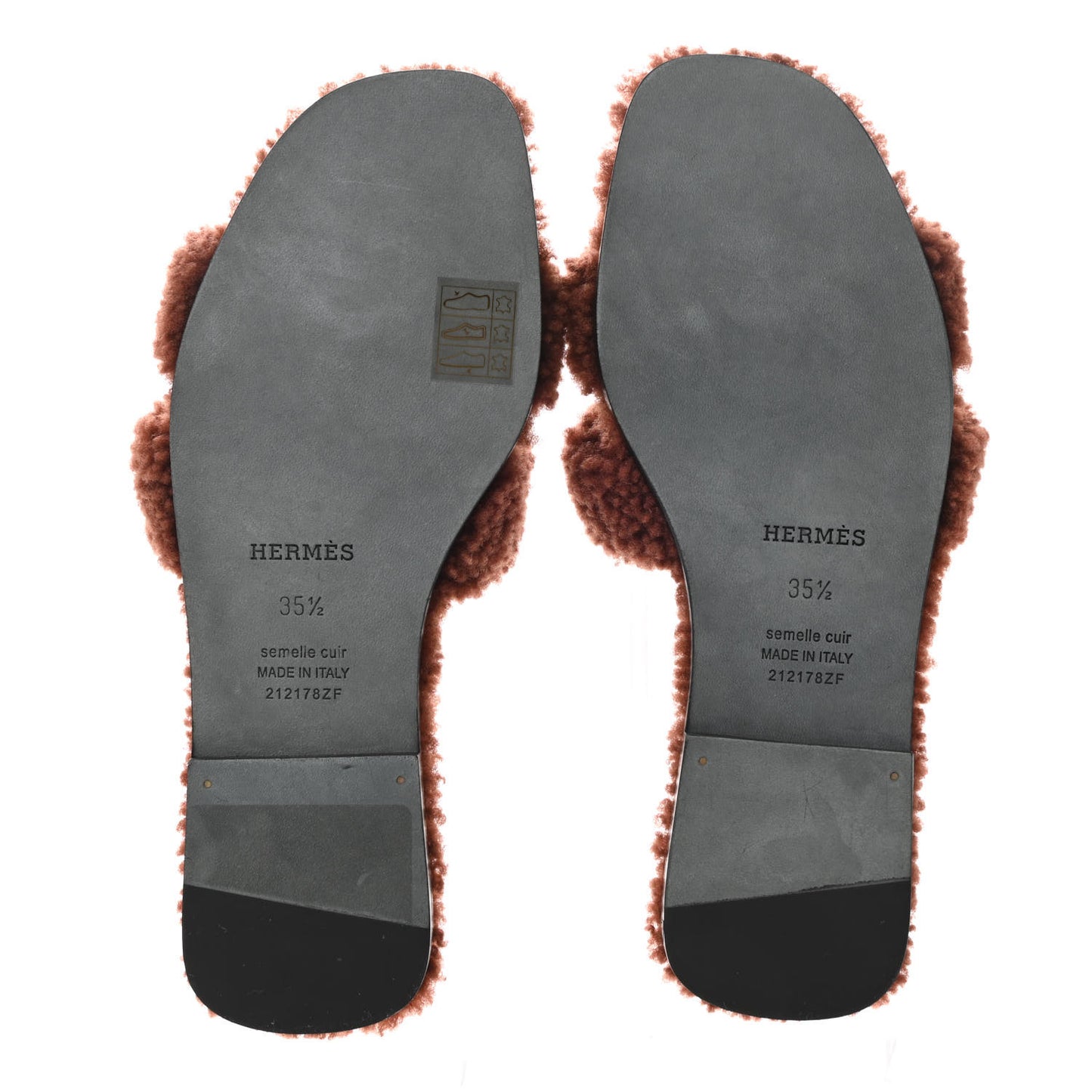 Woolskin Oran Sandals 35.5 Cognac