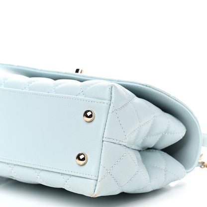 Chanel Caviar Quilted Mini Coco Handle Flap Light Blue 9 of 9