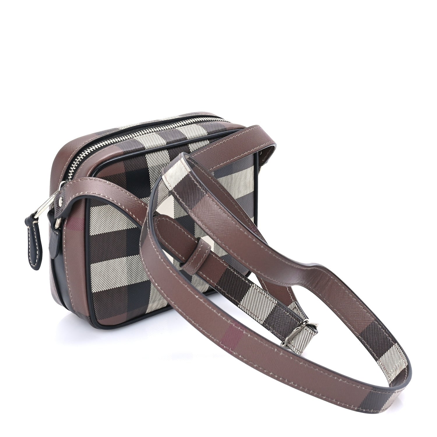 Burberry Canvas Check Crossbody Bag  Birch Brown 2 of 7