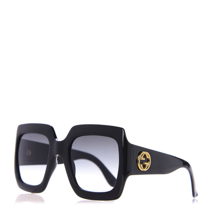 Gucci Acetate Square Frame Sunglasses GG0053S Black 1 of 8