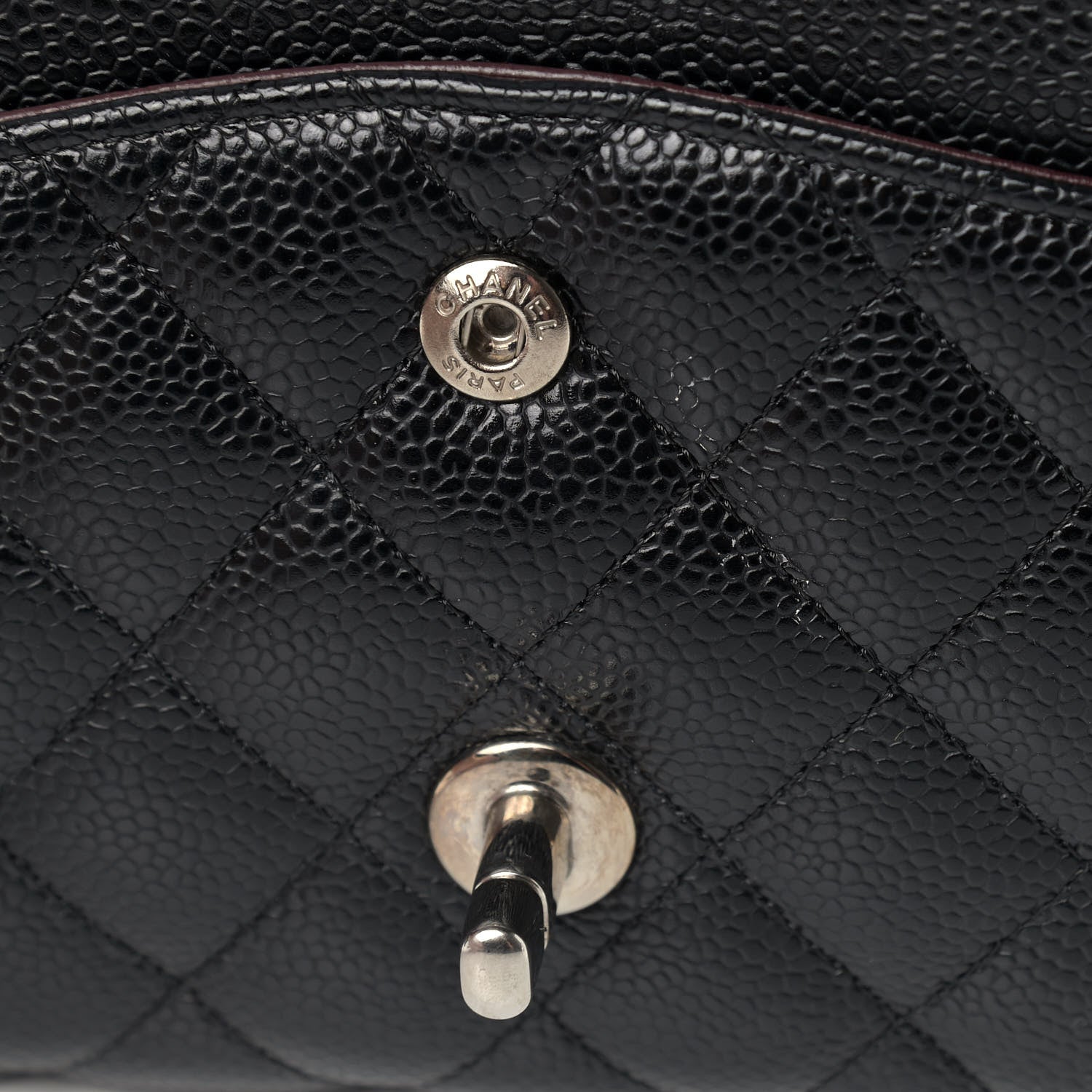 Chanel Caviar Quilted Medium Double Flap Black 12 of 16