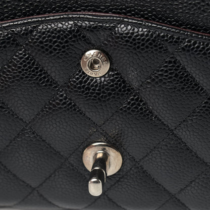 Chanel Caviar Quilted Medium Double Flap Black 12 of 16
