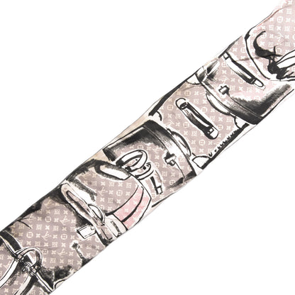 Louis Vuitton Silk Monogram Trunks Bandeau Rose Poudre 2 of 3