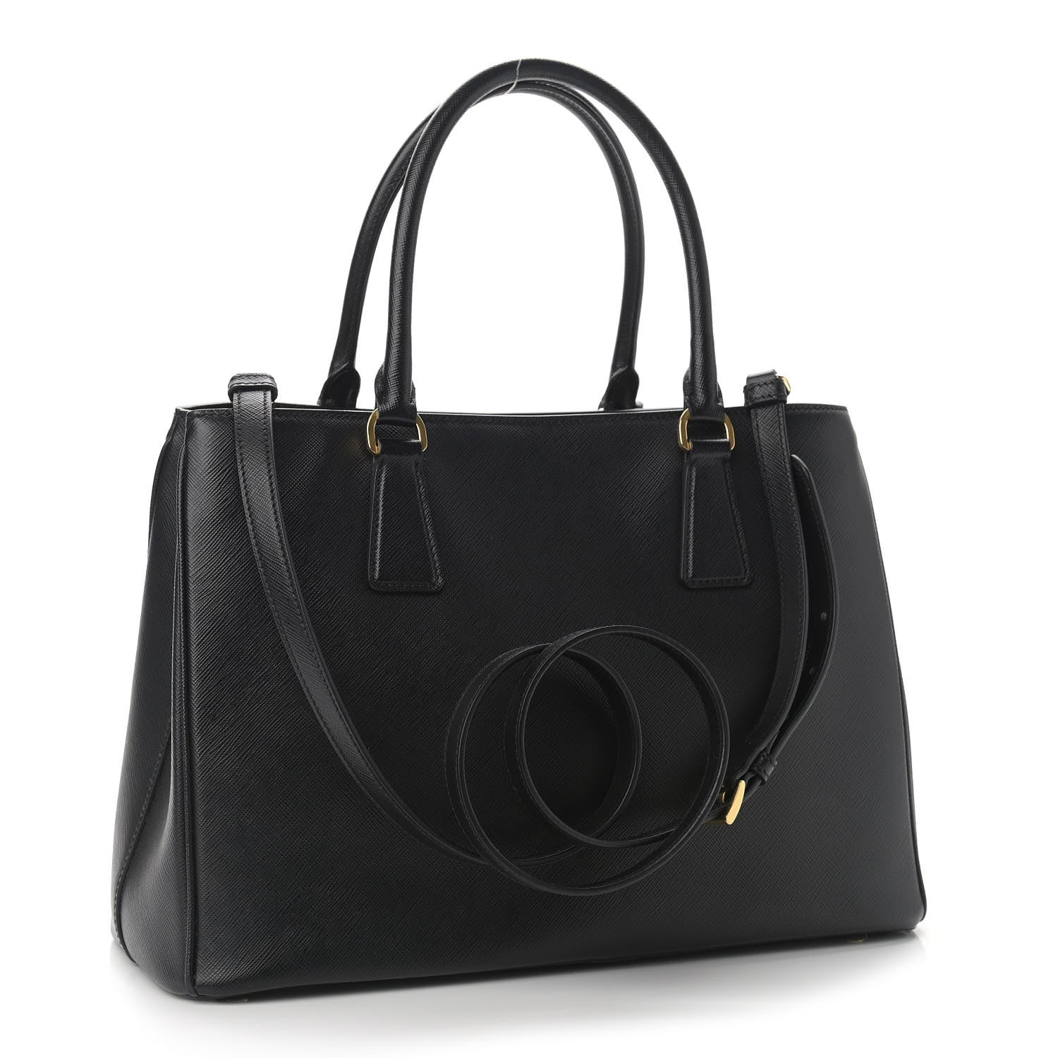 Prada Saffiano Lux Medium Tote Black 3 of 11