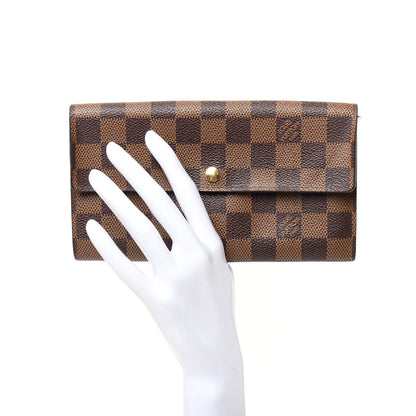 Louis Vuitton Damier Ebene Sarah Wallet 2 of 6