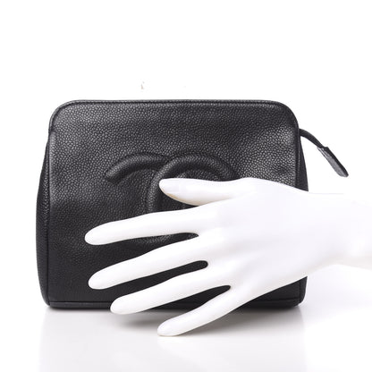 Chanel Caviar Timeless CC Cosmetic Pouch Black 2 of 10
