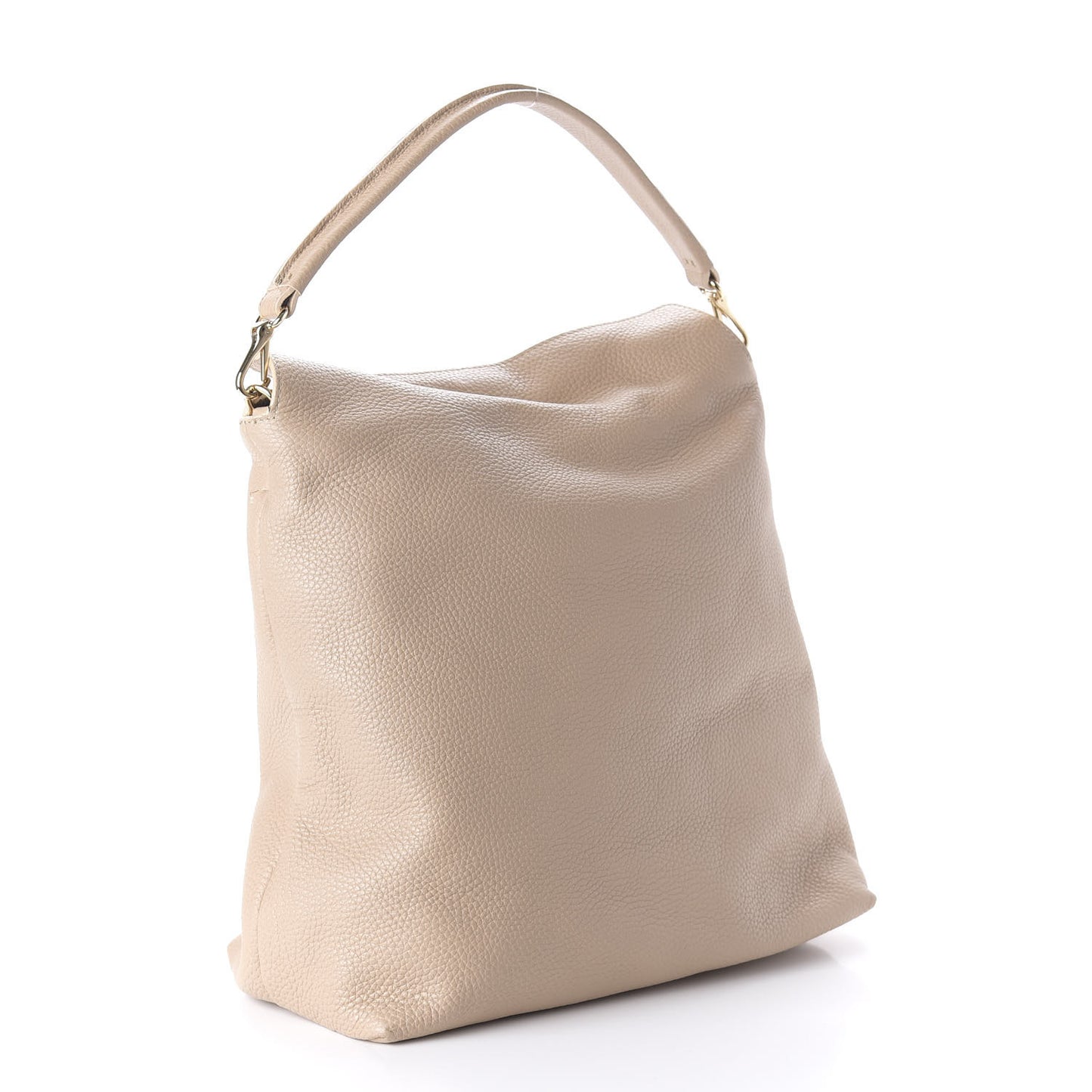 Grainy Calfskin Medium Cale Hobo Light Nude