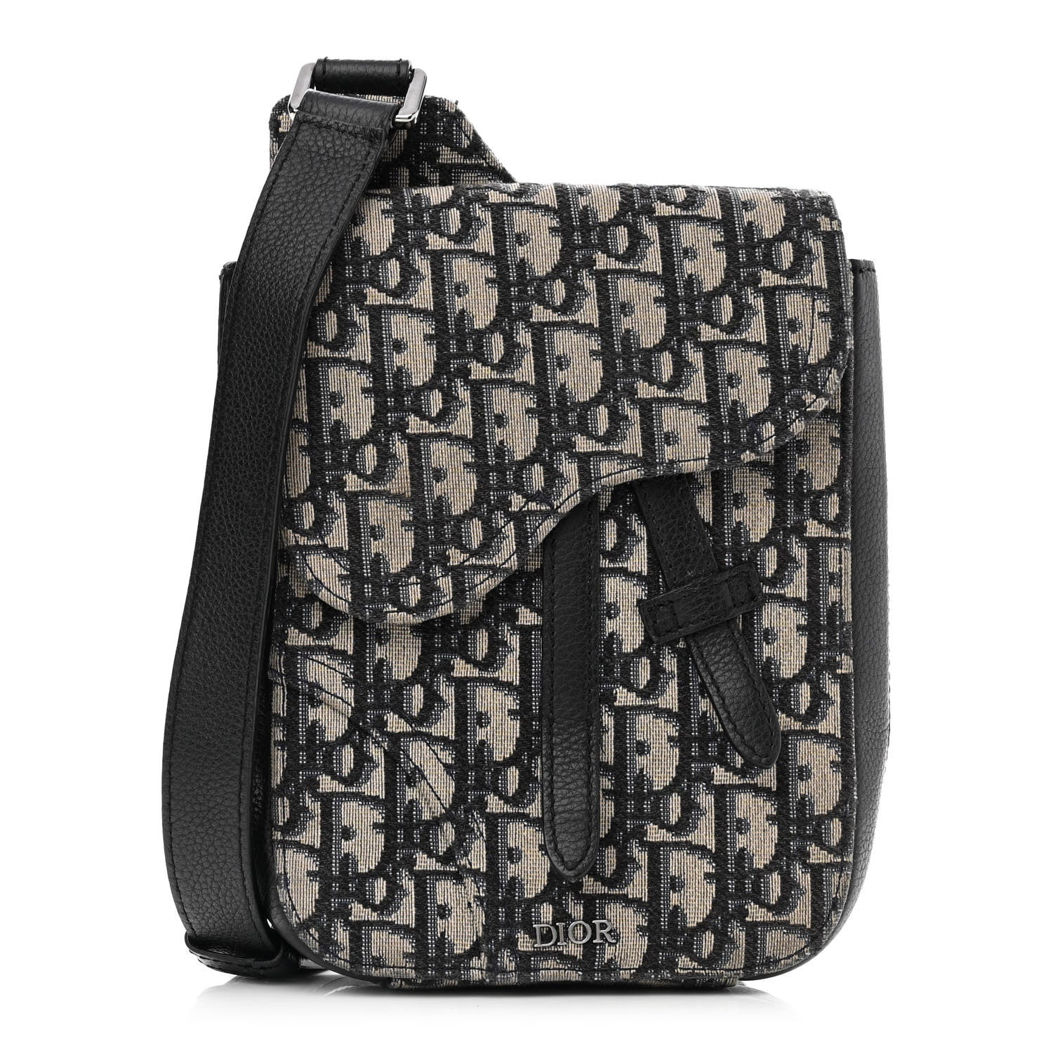 Christian Dior Oblique Saddle Pouch Blue 1 of 11