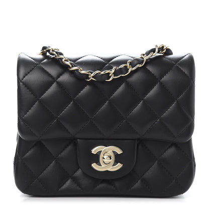 Chanel Lambskin Quilted Mini Square Flap Black 1 of 10