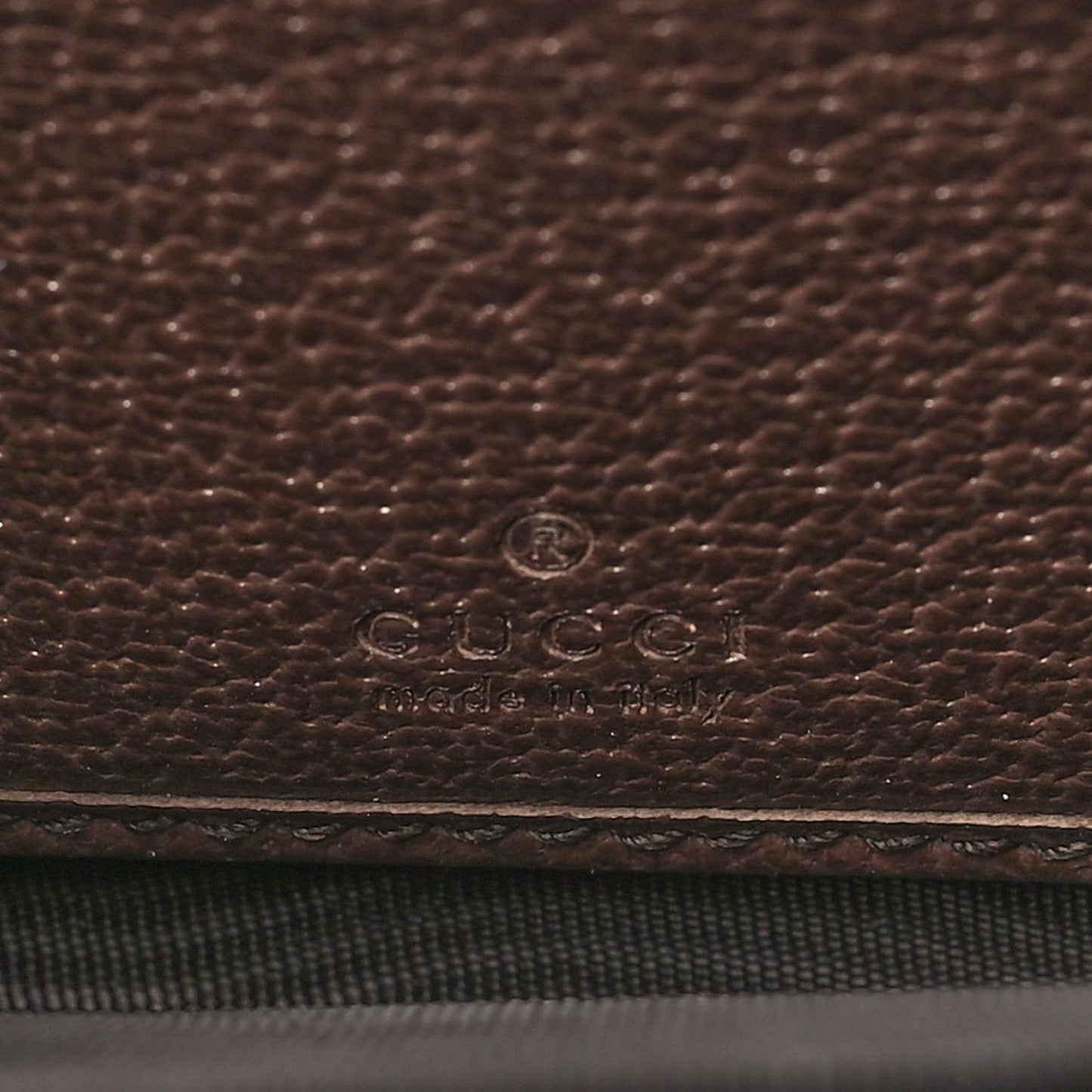 Monogram Jumbo GG Textured Dollar Calfskin Diana Zip Around Continental Wallet Camel Ebony New Acero