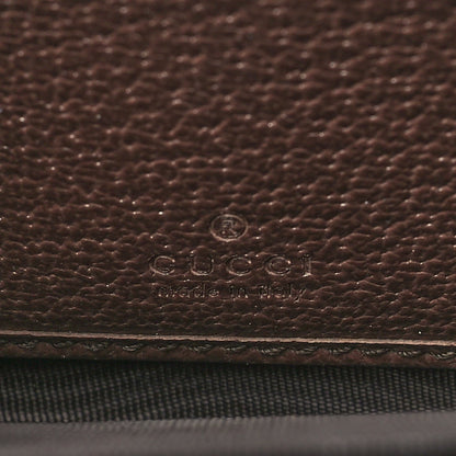 Gucci Monogram Jumbo GG Textured Dollar Calfskin Diana Zip Around Continental Wallet Camel Ebony New Acero 6 of 7