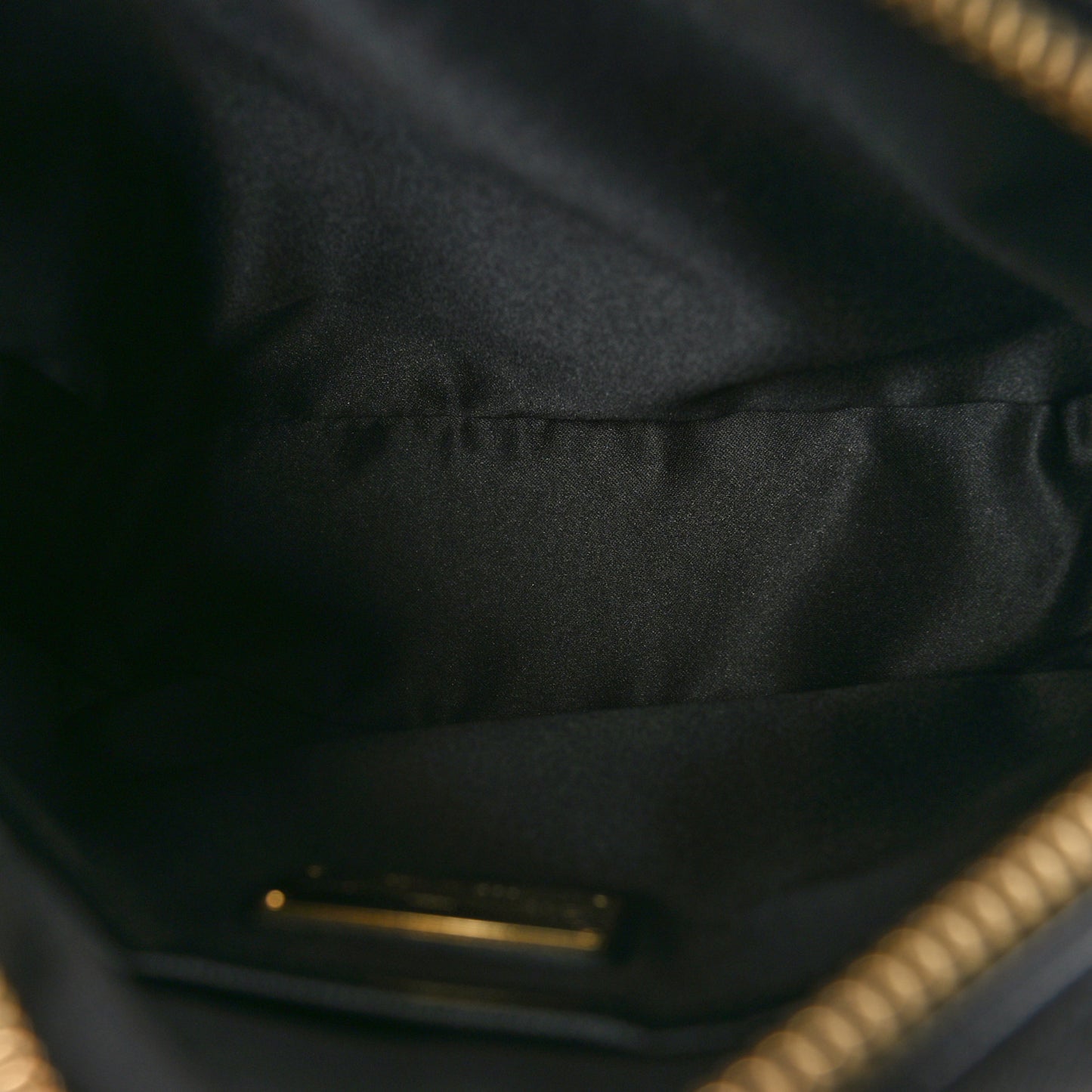 Hammered Calfskin Lydia Bow Camera Bag Black