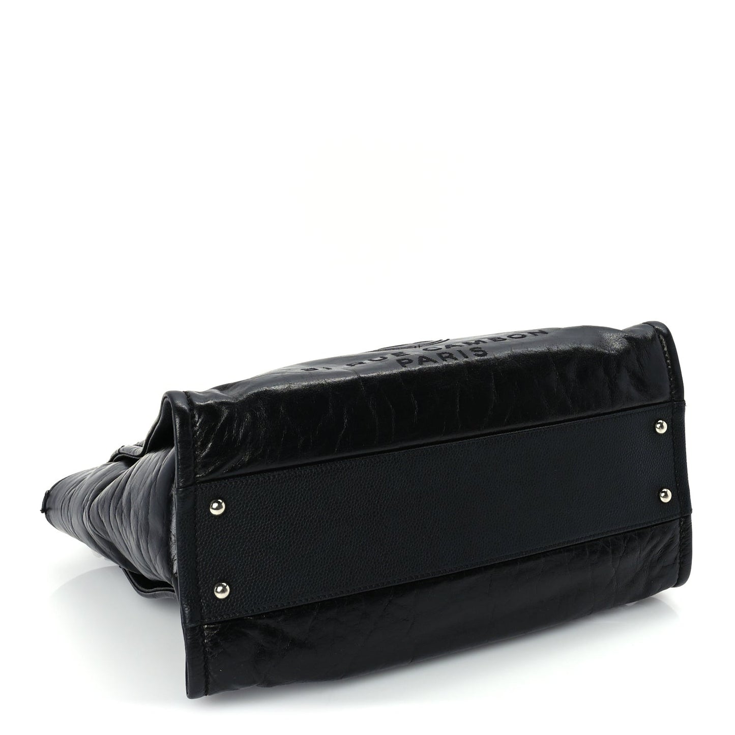 Glazed Calfskin Small Deauville Tote