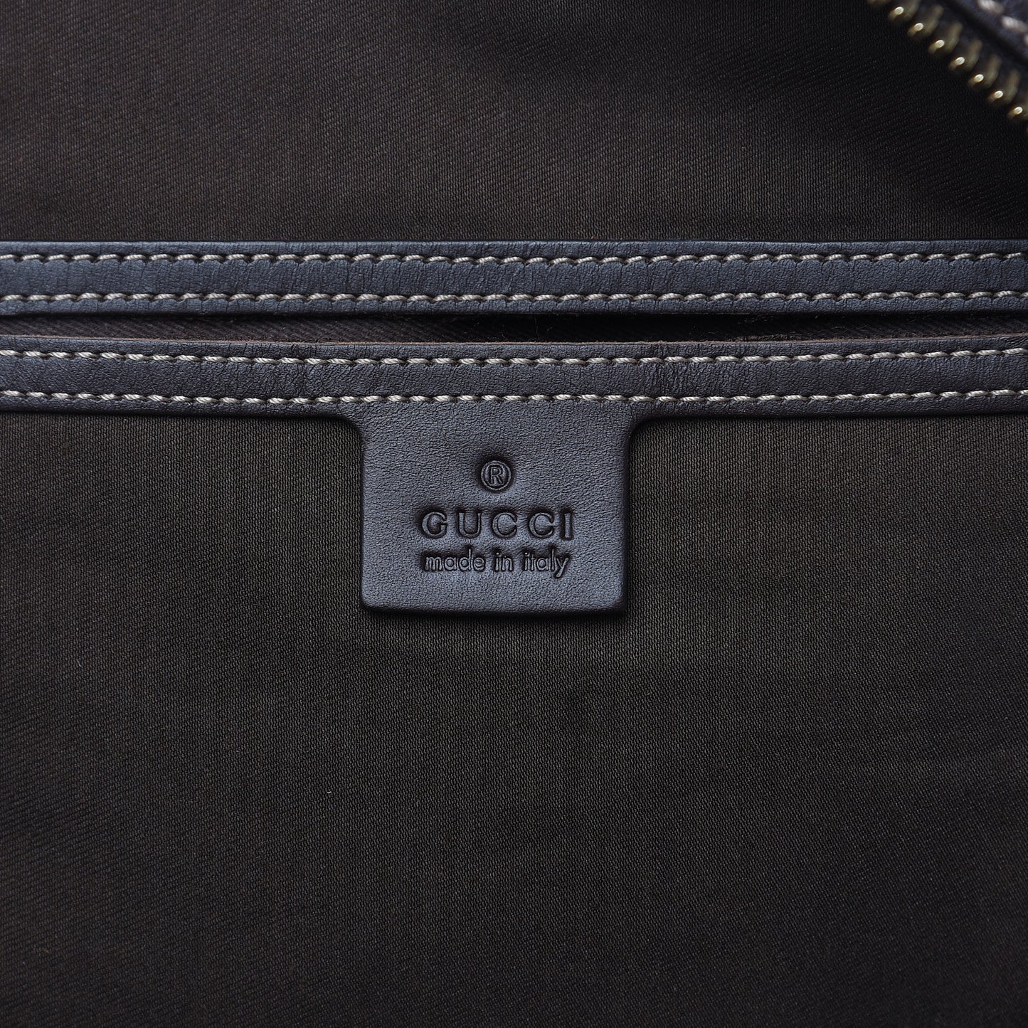 GG Plus Web Carry On Duffle Bag Dark Brown