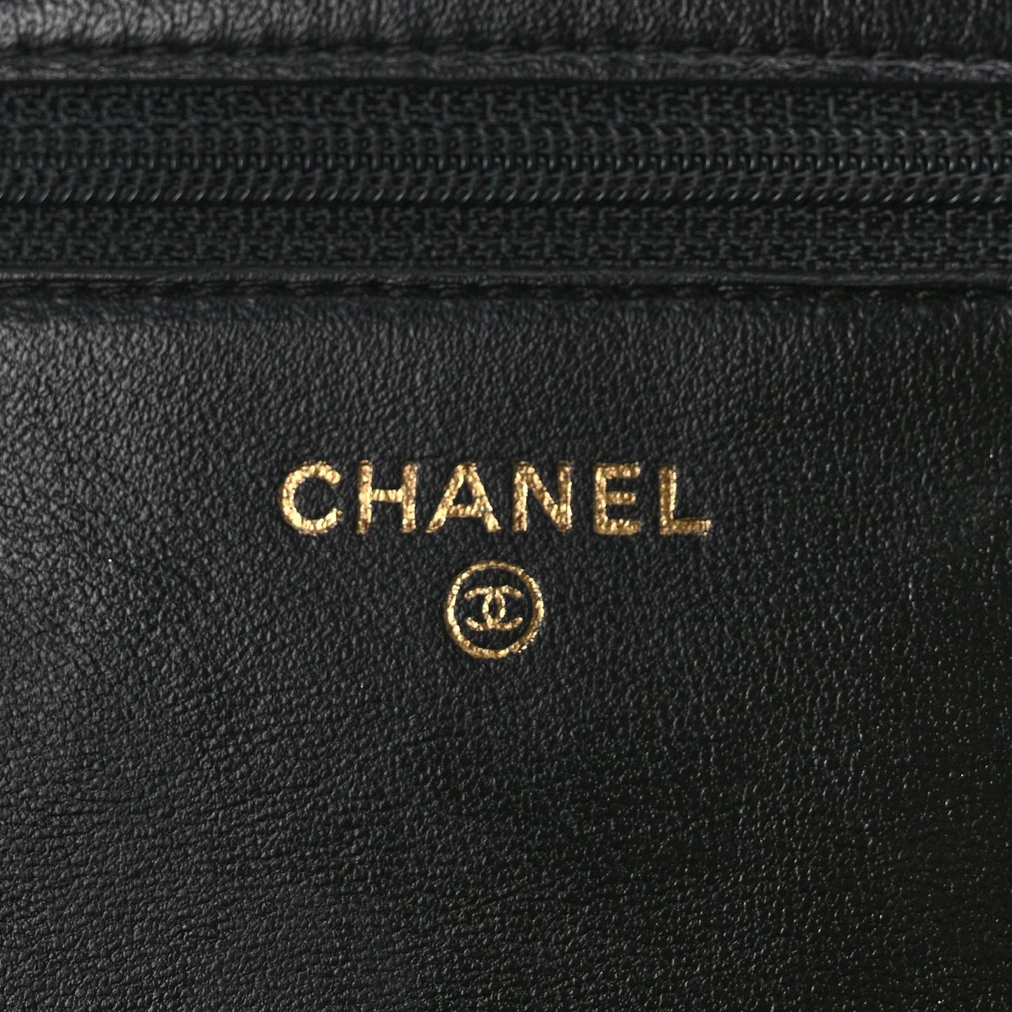 Crackled Patent Calfskin Puzzle Reissue Wallet On Chain WOC Black