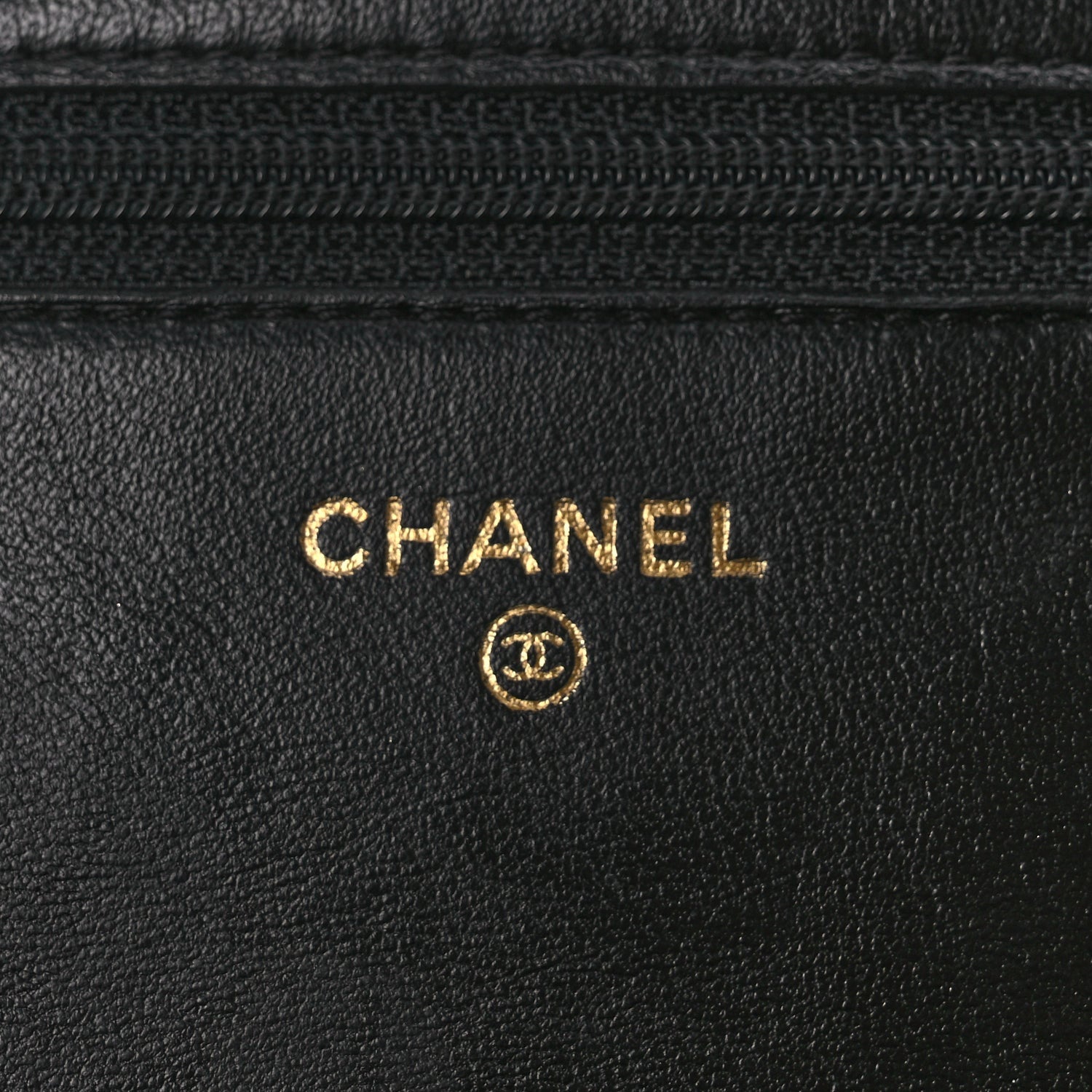 Chanel Crackled Patent Calfskin Puzzle Reissue Wallet On Chain WOC Black 5 of 9